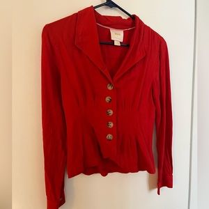 Anthropologie Summer Blazer Blouse